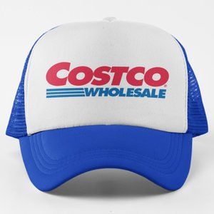 NEW Costco Foam Trucker Mesh Snapback Hat 2-TONE BLUE